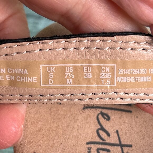 Clarks Sandals Size 7.5M Valarie Kerry Black Leather Dress Work Comfort Open Toe - Picture 10 of 10